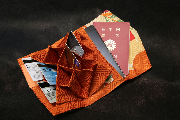 inside of Kimono Silk Card/Passport holder
