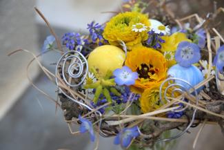 イースター　復活祭がテーマのネストブーケ