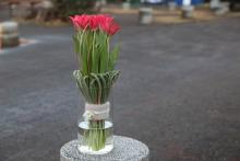 シンプルで簡単なチューリップのパラレルブーケ